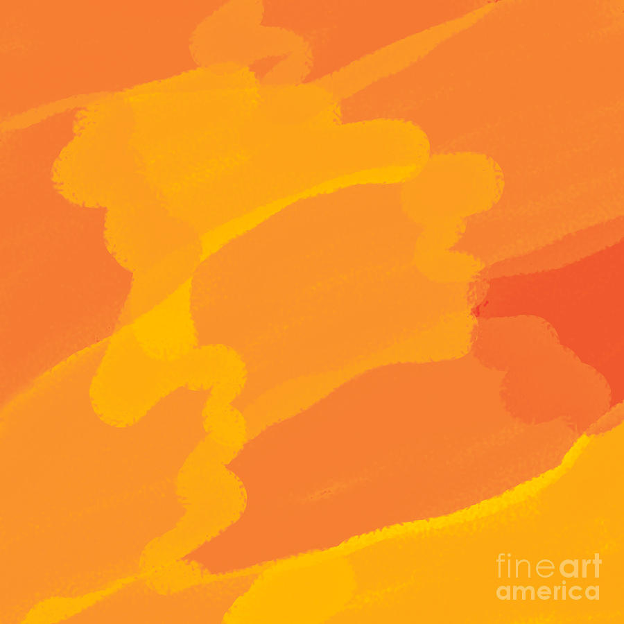 Orange Yellow Abstract Digital Art by Susan Stevenson