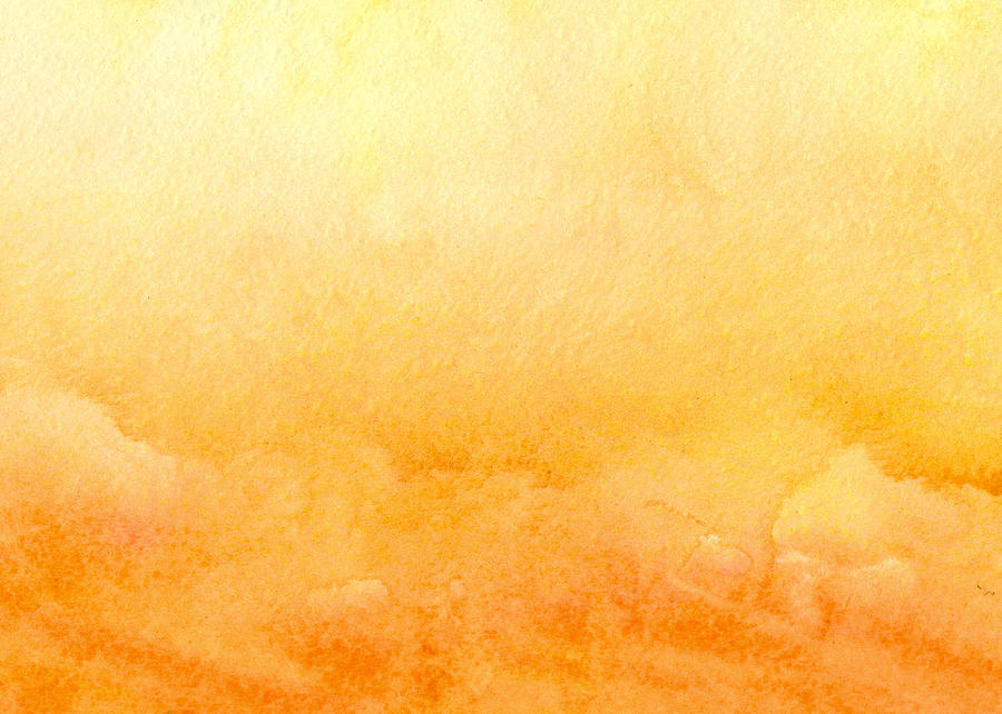 Orange Yellow Watercolor Background Drawing by Pobytov