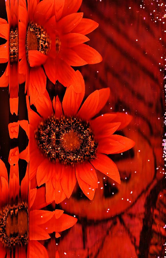 Flower Mixed Media - Orange You Glad I Like Orange? by Anne-Elizabeth Whiteway
