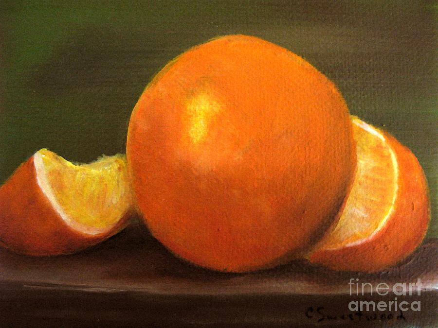 Oranges Painting by Carol Sweetwood