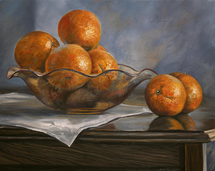Oranges Painting by Lucie Bilodeau