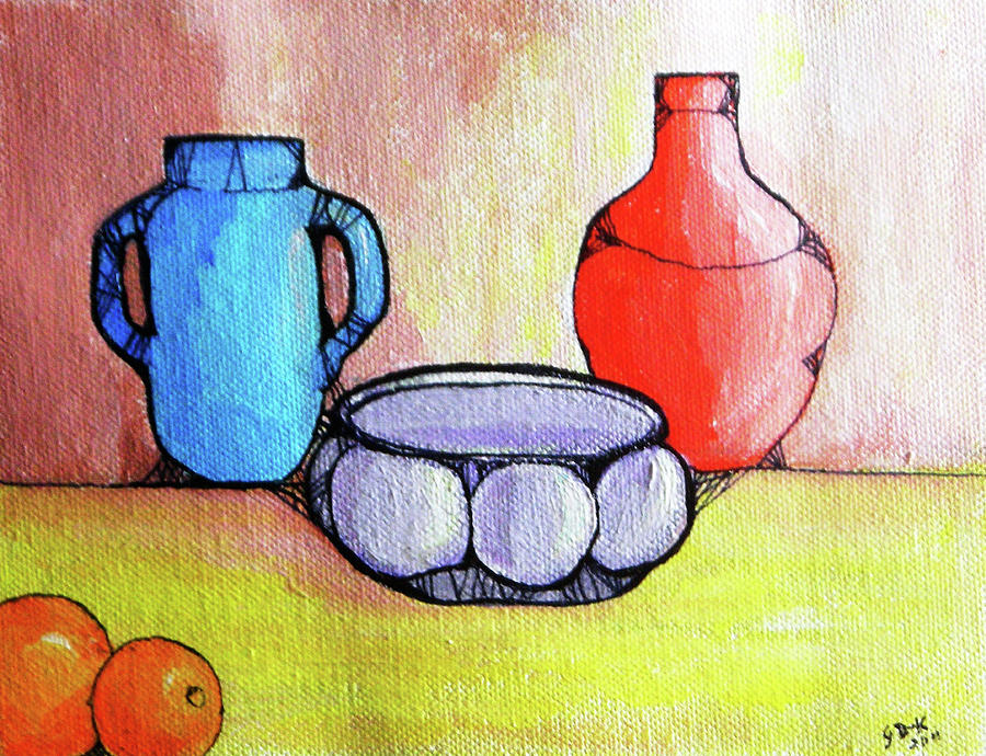 Oranges Not Lemons Painting by Gloria Dietz-Kiebron