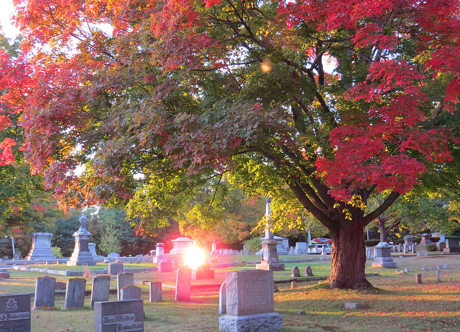 Orb like reflection at the Dover NH Cemetery Photograph by Richard ...