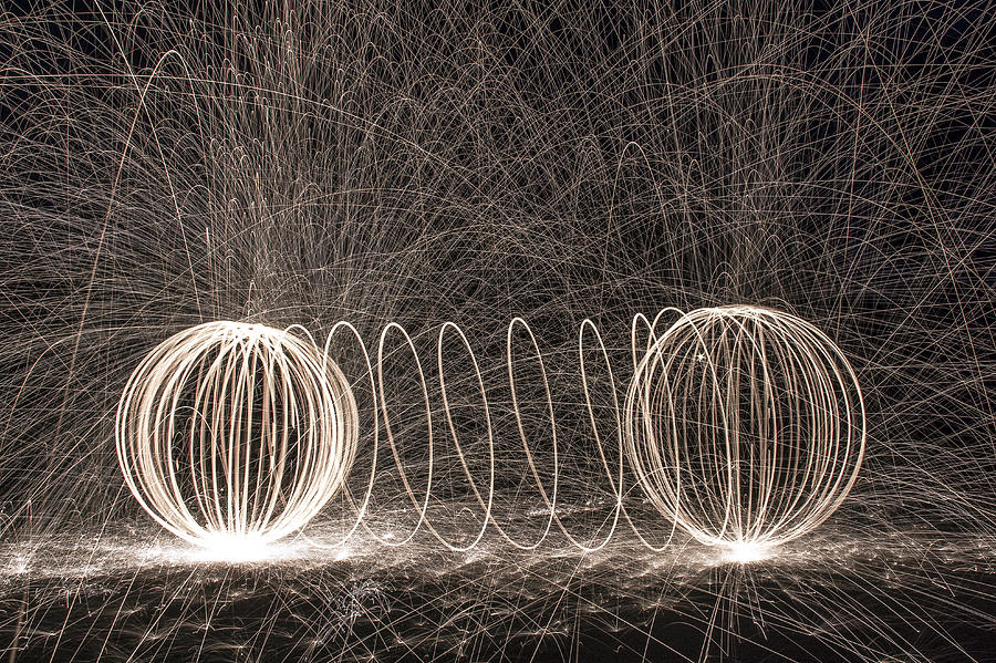 Steel Wool Photograph - Orb To Orb by Lee Harland