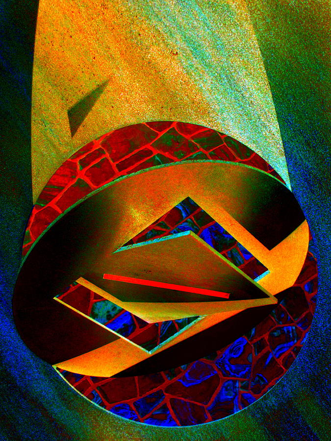 Orbiting Circle Spinning Square Digital Art by Randall Weidner
