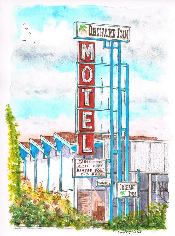 Orchard Inn Motel in Route 66 Andy Devine Ave - Kingman - Arizona Painting by Carlos G Groppa
