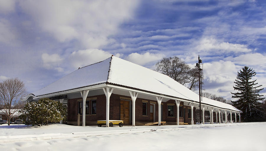 Winter Photograph - Orchard Park Depot by Peter Chilelli