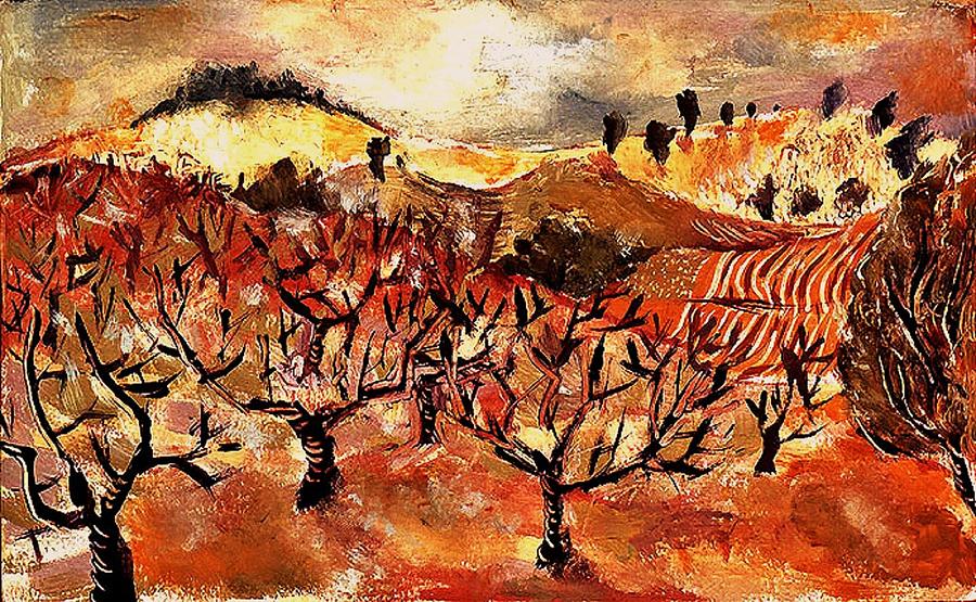 Orchards Near Lugoj Romania Painting