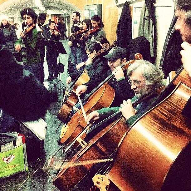 Paris Photograph - Orchestra In The Metro? Ok! #paris by Sarah Dawson