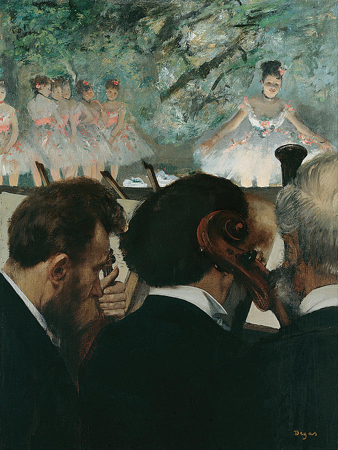 Orchestra Musicians Painting by Edgar Degas