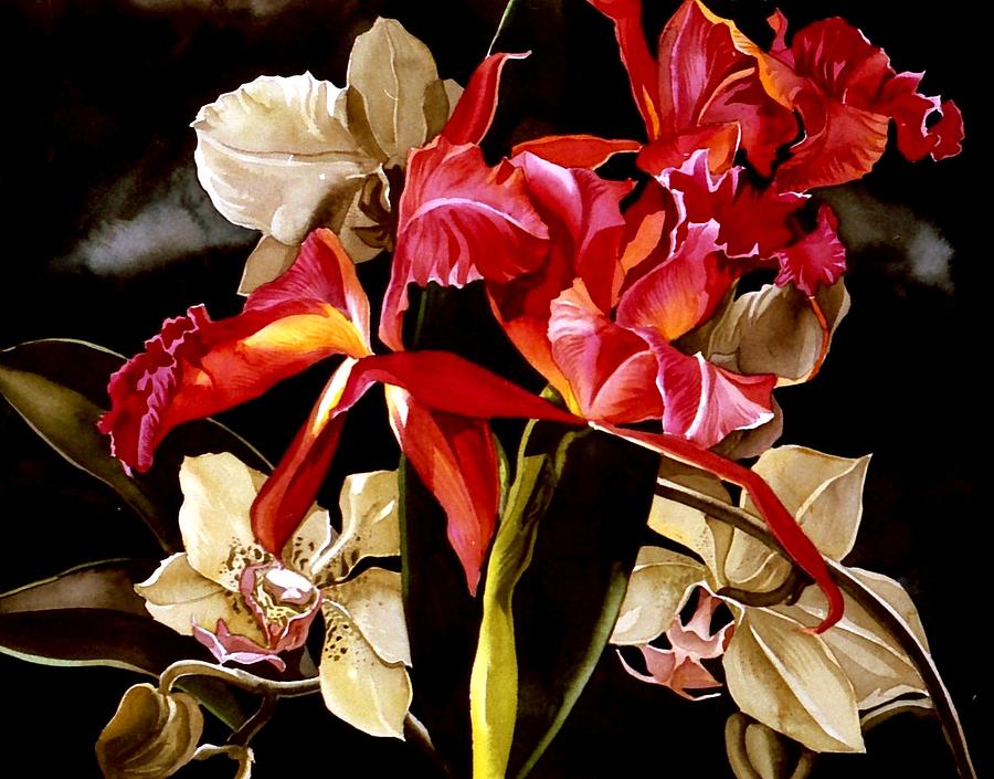 Orchid Fantasy Painting by Alfred Ng