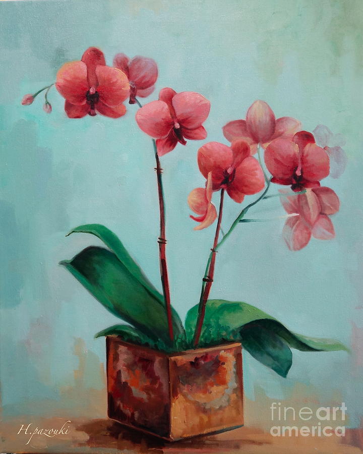 Still Life Painting - Orchid by Houman Pazouki