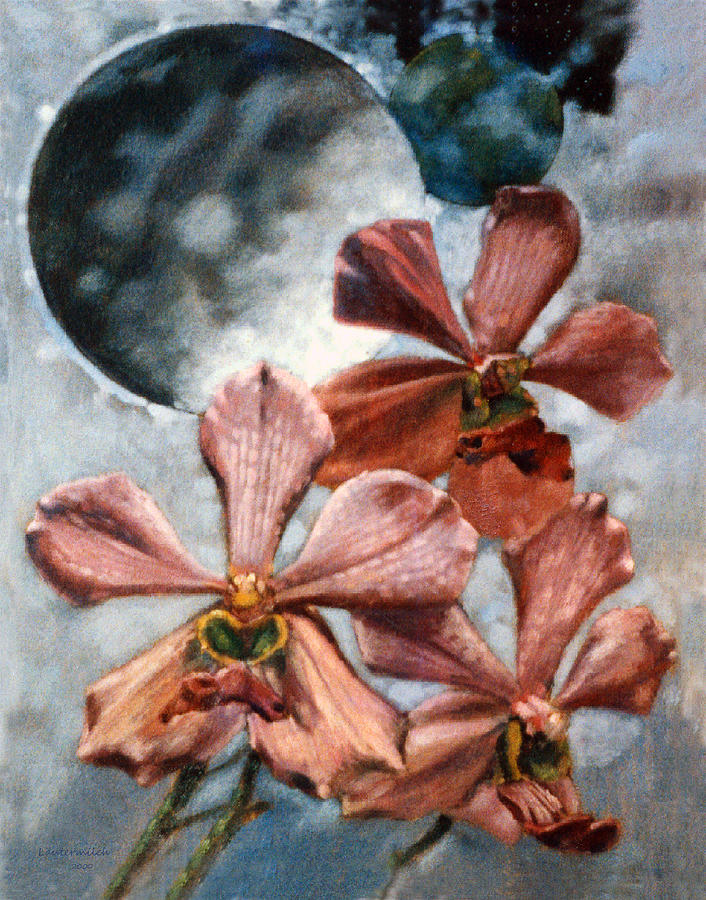 Orchid Moon Painting By John Lautermilch Fine Art America