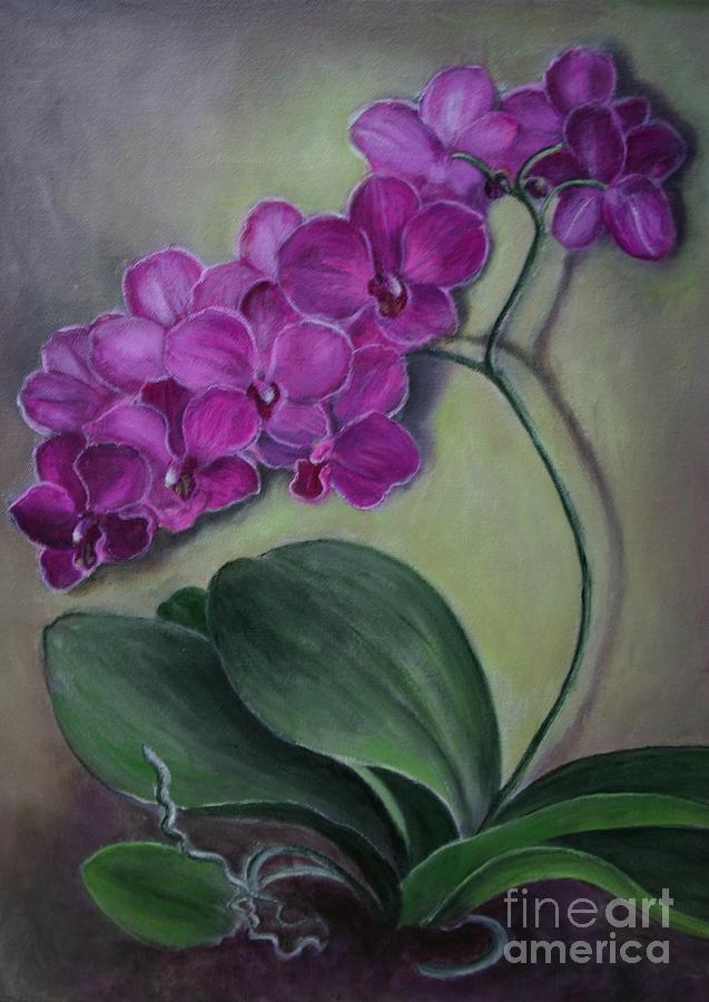 Orchid Painting by Rand Burns