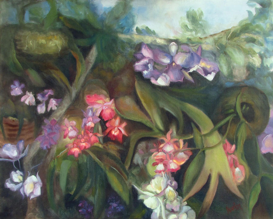Orchid Painting - Orchids I by Susan Hanlon Orchid Painting - Orchids I by Susan Hanlon