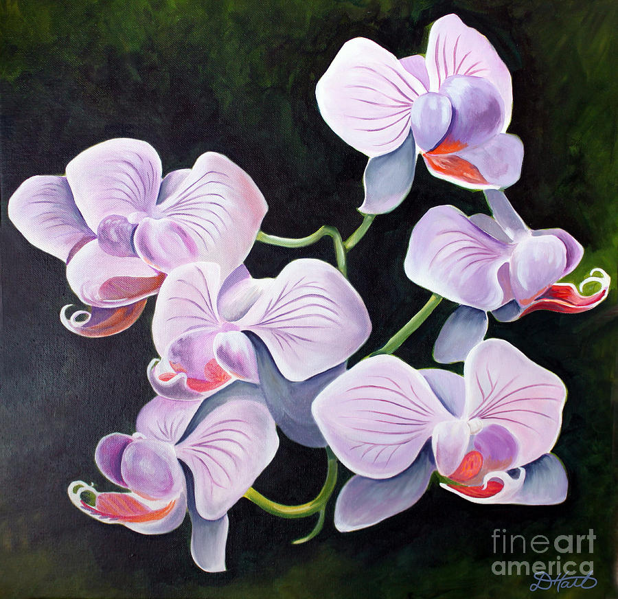 Orchids II Painting by Debbie Hart