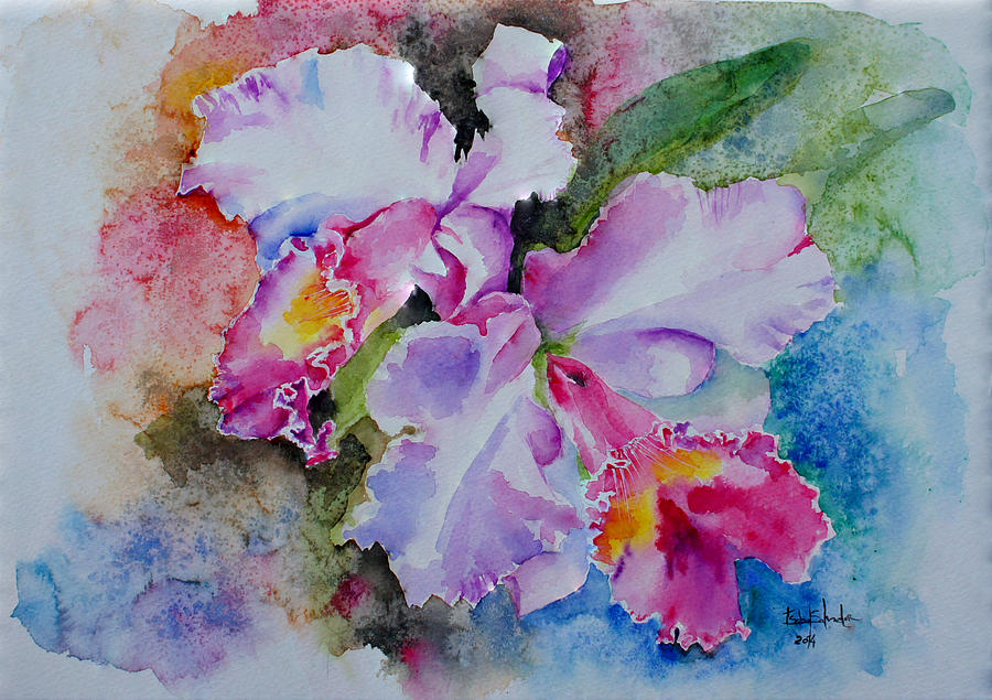 Flower Painting - Orchids by Isabel Salvador