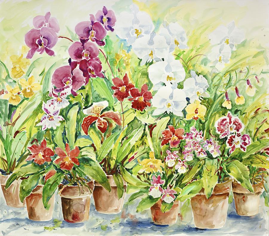 Orchids IV Painting by Ingrid Dohm