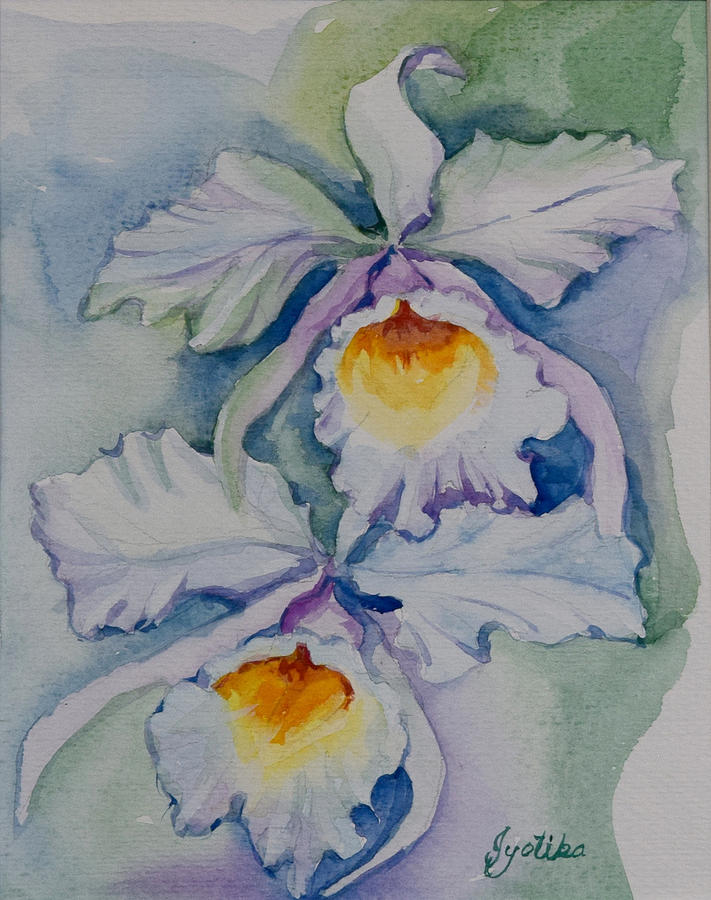 Orchids Painting by Jyotika Shroff