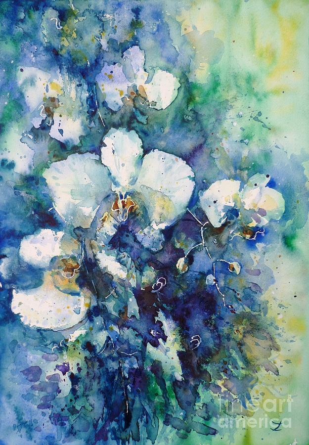 Orchids Painting by Zaira Dzhaubaeva