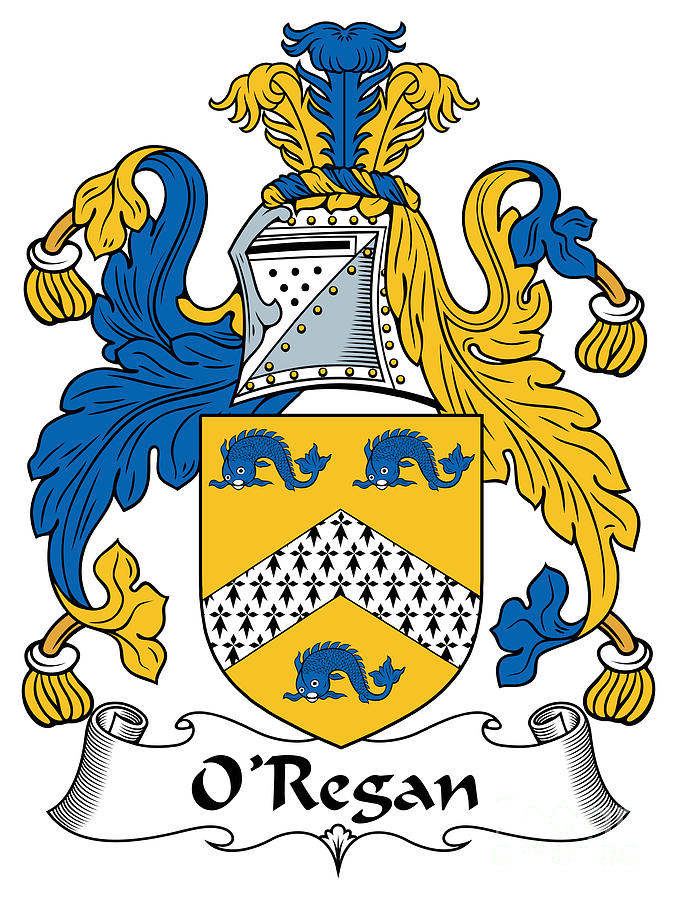 O'regan Digital Art - ORegan Coat of Arms Irish by Heraldry