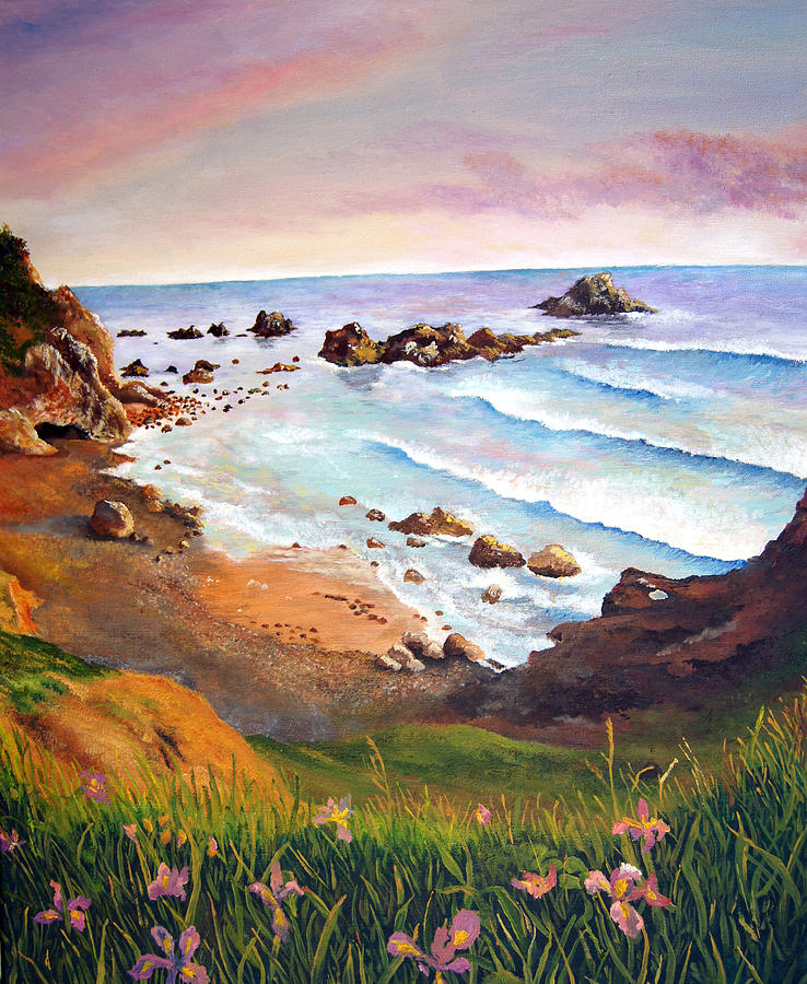 Oregon Beach Painting by Pamela Nations