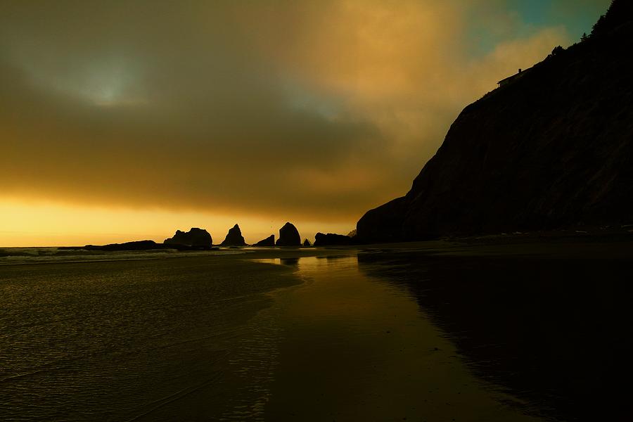 Oregon Coast At Dusk Photograph by Jeff Swan