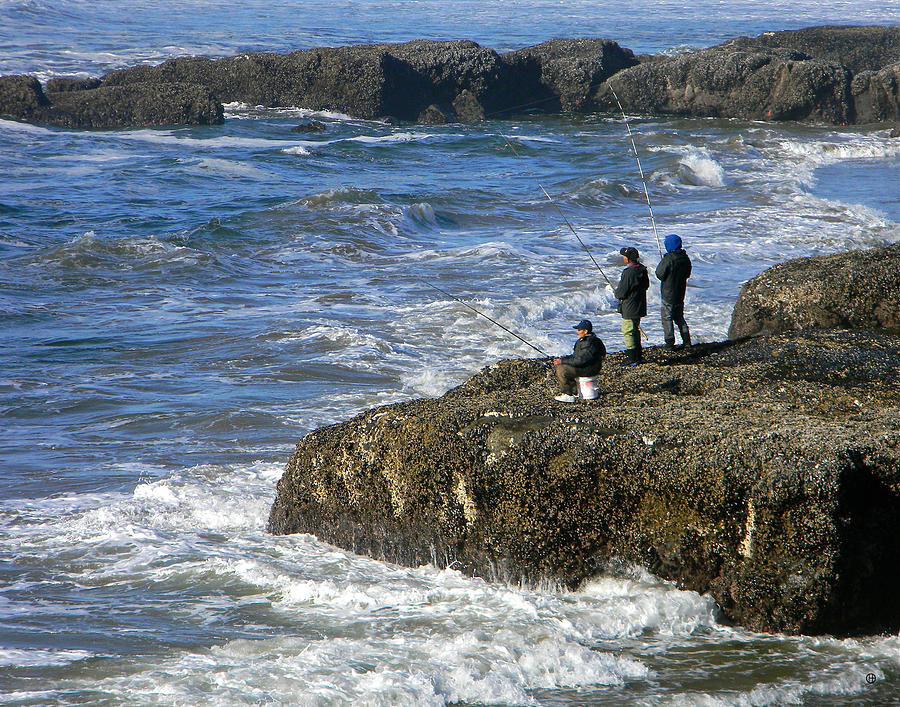 Oregon Coast Fishermen Photograph by Gary Olsen-Hasek