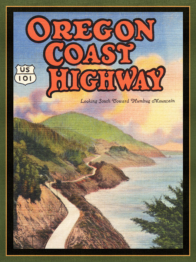 Oregon Coast Highway Digital Art by Larry Hunter