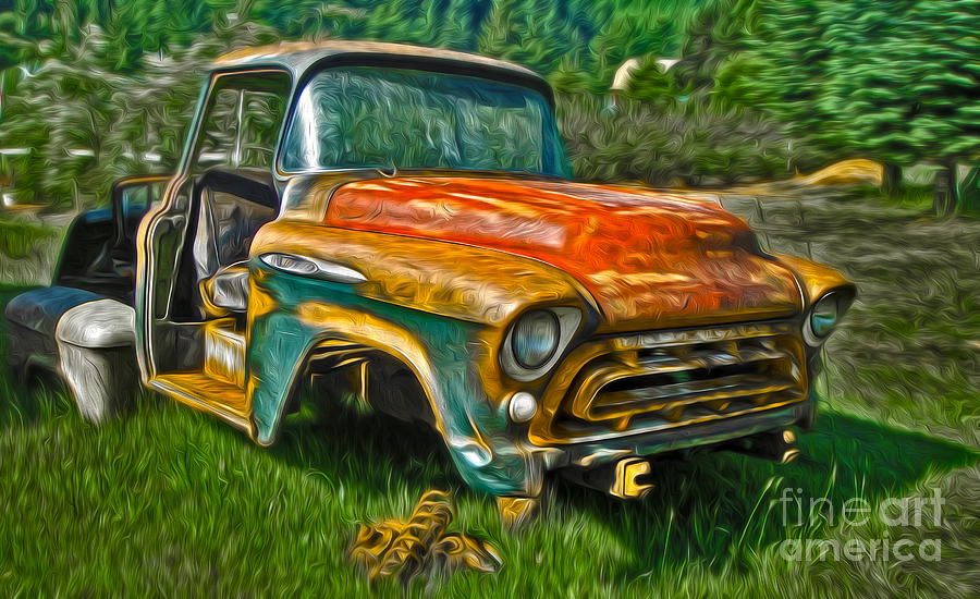 Oregon Photograph - Oregon Coast Rusty Old Truck by Gregory Dyer