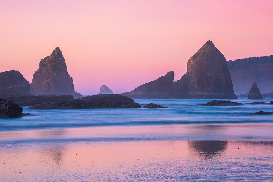 Beach Photograph - Oregon Coast Twilight by Darren White