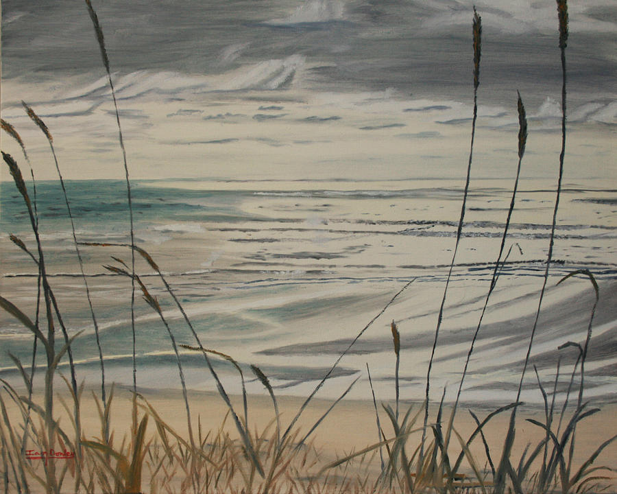 Oregon Coast with Sea Grass Painting by Ian Donley