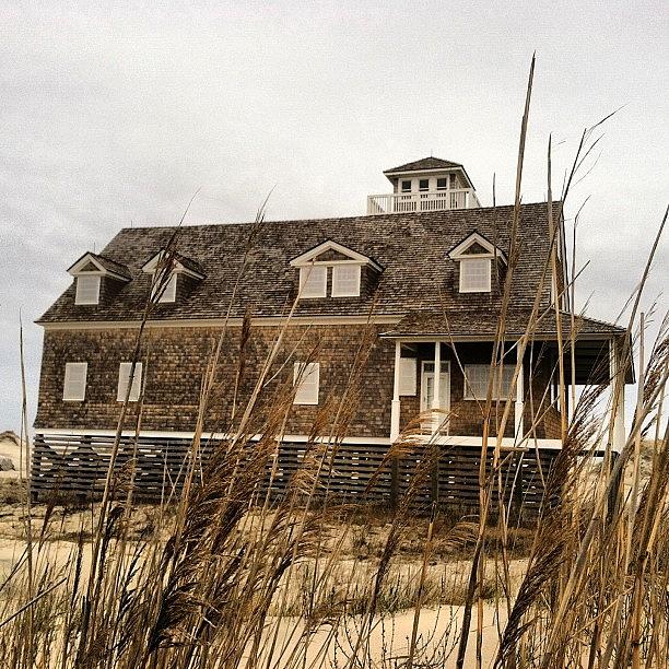 Obx Photograph - Oregon Inlet Life Saving Station #obx by Angie Gooding