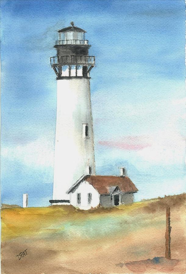 Yaquina Light House Painting - Oregon Light house by David Patrick