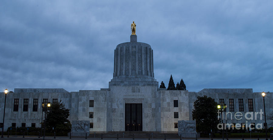 Salem Photograph - Oregon State Capitol by M J