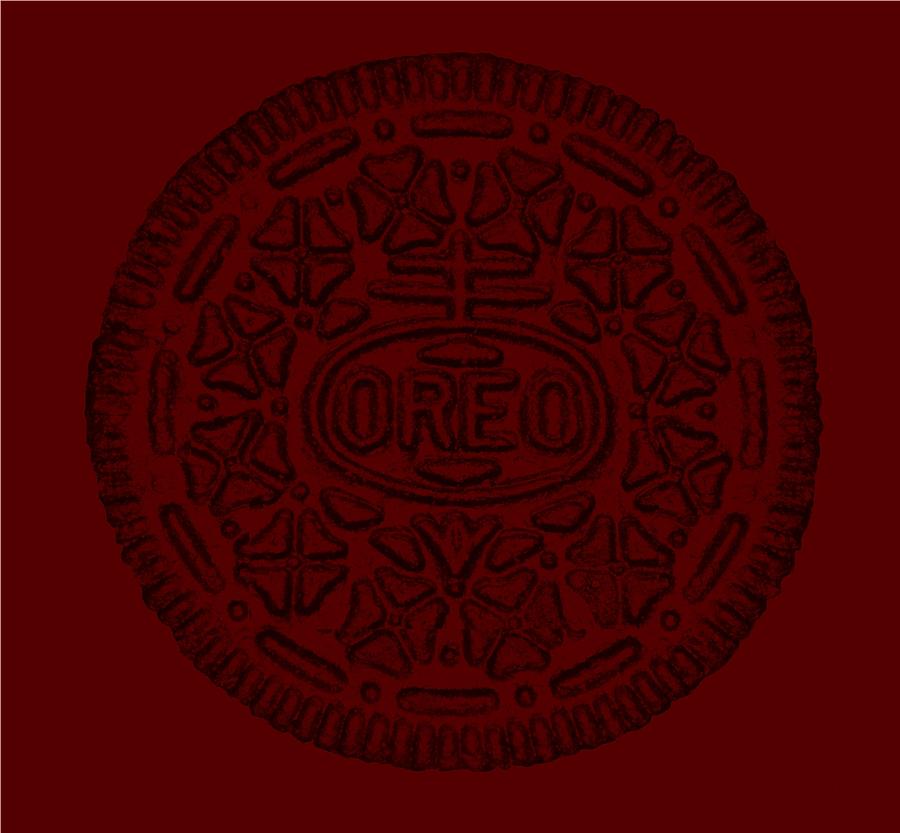 Cookie Photograph - Oreo Muted Red by Rob Hans