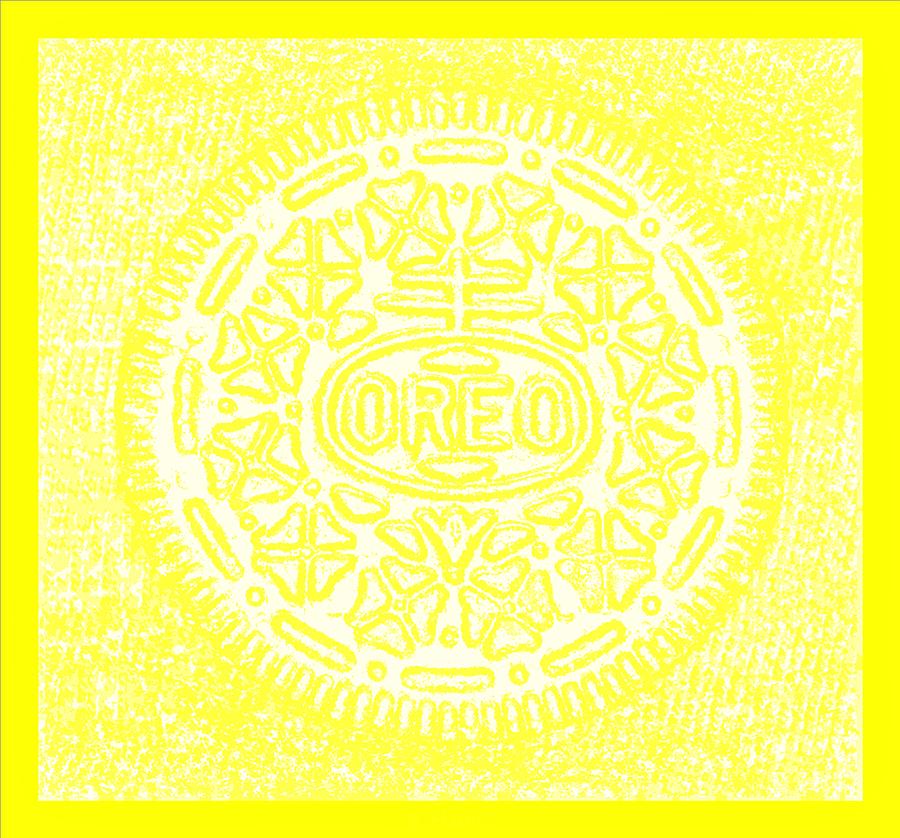Cookie Photograph - Oreo Hope Negative Yellow by Rob Hans