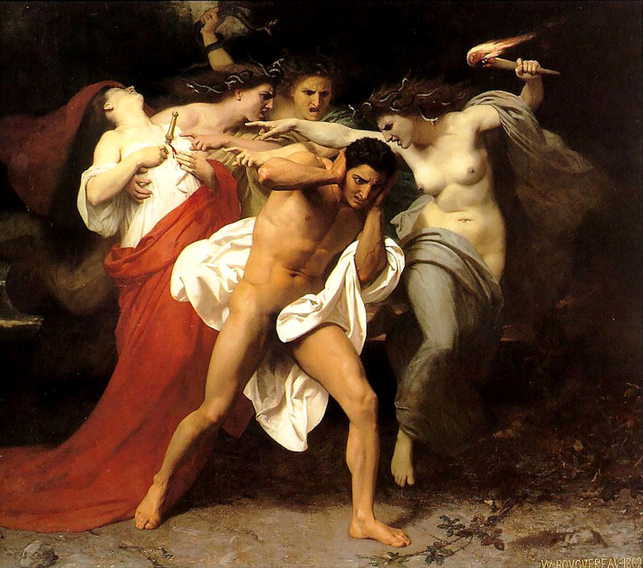Orestes and the Furies Painting by William Adolphe Bouguereau