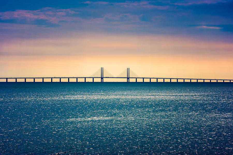 Oresund Bridge connecting Copenhagen Denmark and Malmo Sweden Photograph by © Allard Schager