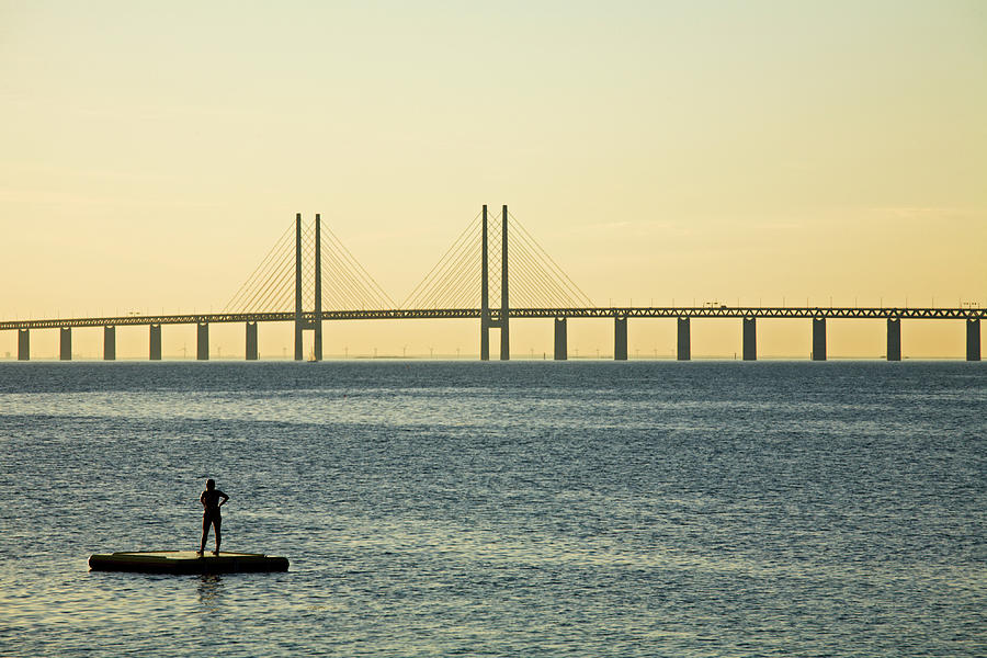 Oresund Bridge From Beach In Klagshamn Photograph by Anders Blomqvist