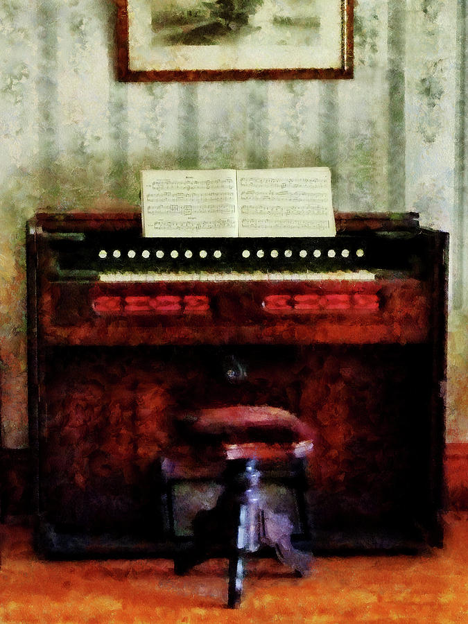 Organ and Swivel Stool Photograph by Susan Savad