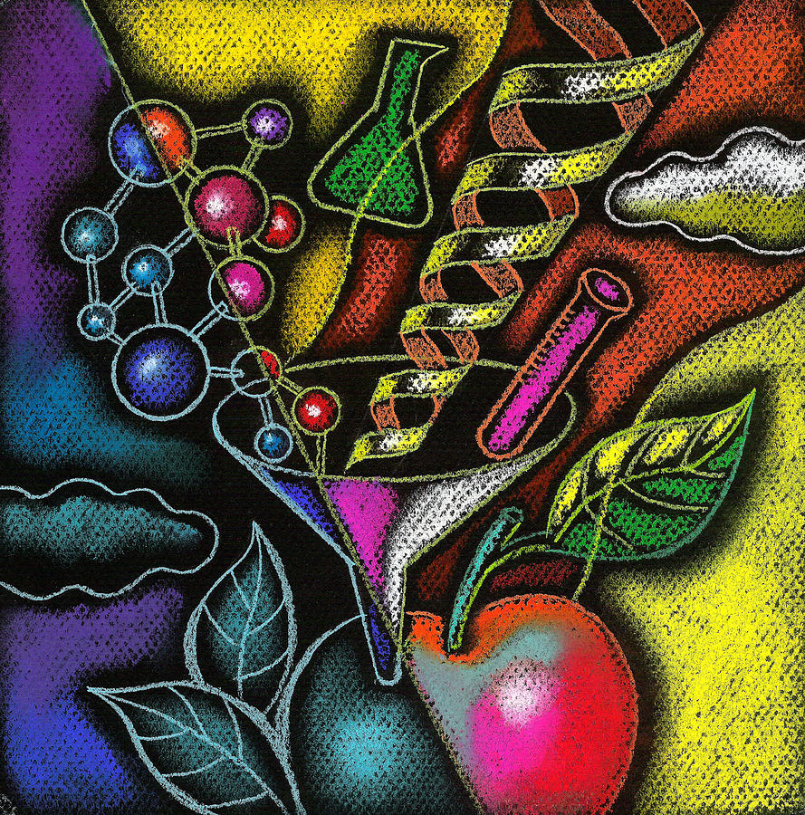 Organic Food Painting by Leon Zernitsky