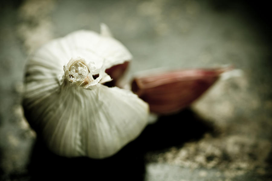Nature Photograph - Organic garlic by Chris Smith
