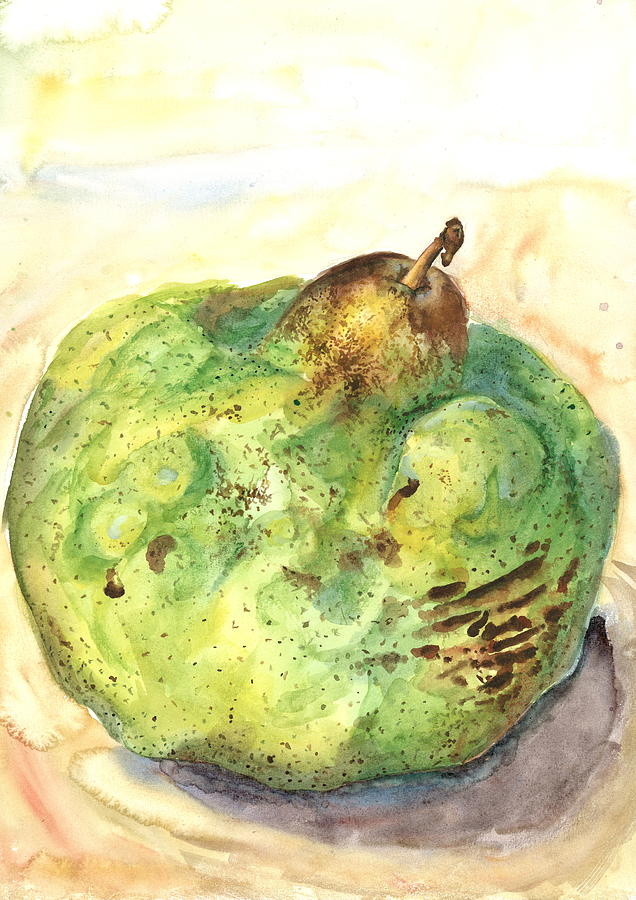 Organic Pear Study Painting by Whitney Palmer