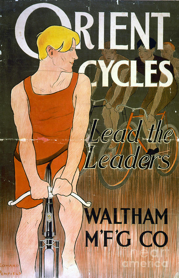 Orient Cycles Vintage Bicycle Poster Photograph by Edward Fielding