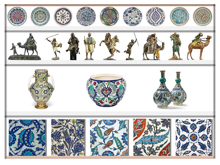 Oriental Ceramics Pottery and Bronze Art Collection Digital Art by Celestial Images