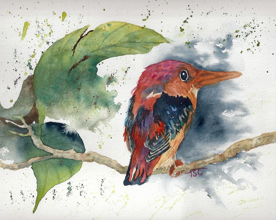 Kingfisher Painting - Oriental Dwarf Kingfisher by Tammy Crawford