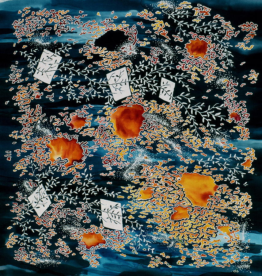 Oriental Moonlight Tapestry - Textile by Carolyn Doe