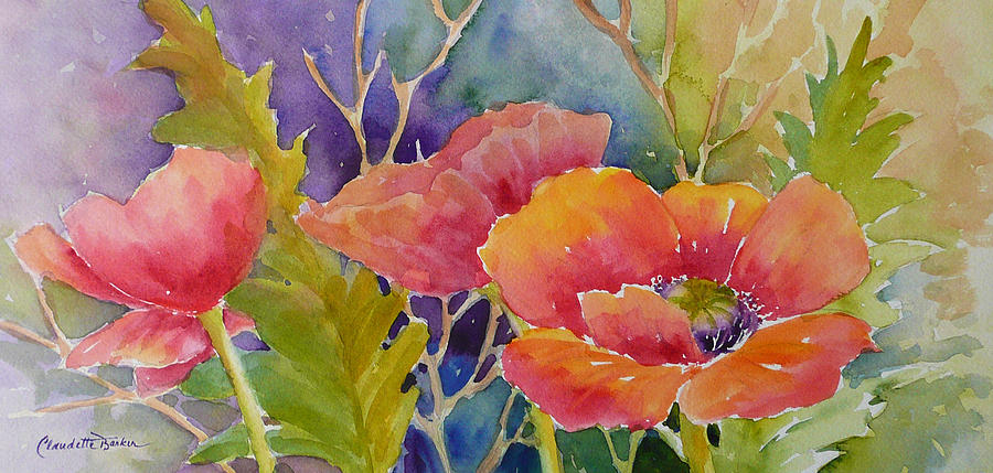 Oriental Poppies Painting by Claudette Barker - Fine Art America