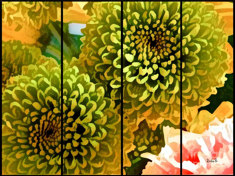 Oriental Silk Screen Digital Art by Dorlea Ho